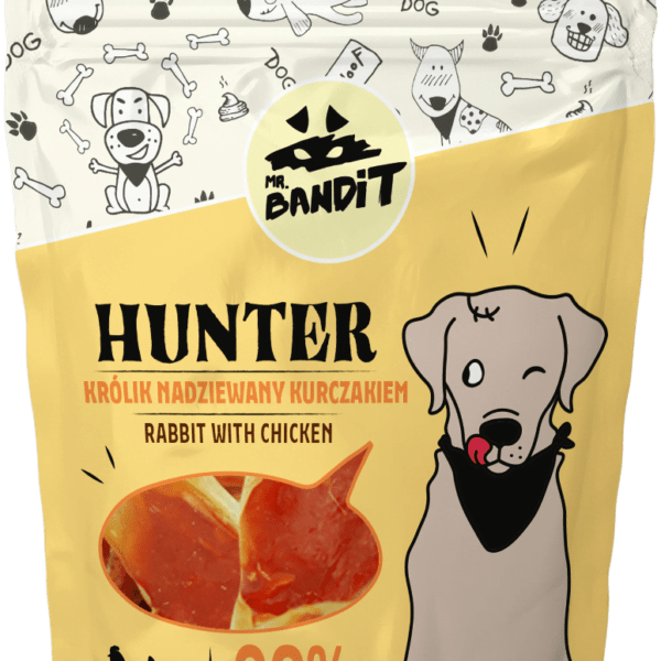 Mr. Bandit HUNTER rabbit with chicken - деликатесно лакомство със заешко и пилешко за кучета 500 гр.