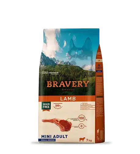 Bravery small&mini adult lamb – пълноценна храна за израснали кучета с агнешко