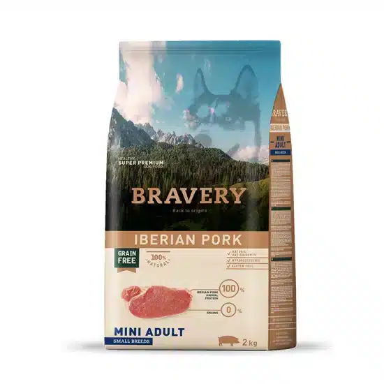 Bravery small&mini adult iberian pork – пълноценна храна за израснали кучета с иберийско свинско