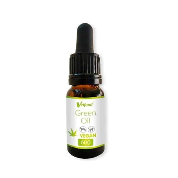 Vetfood Green Oil 600mg - масло от конопено семе и вечерна иглика за кучета и котки 10 мл