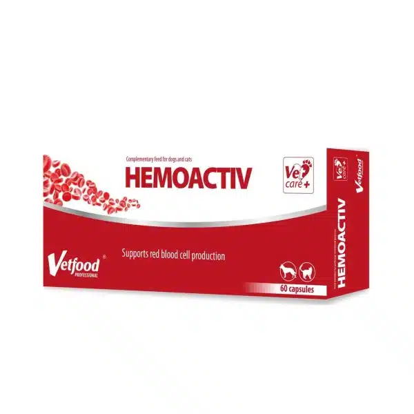 Vetfood HemoActiv 60 капсули - хранителна добавка за кучета и котки с недостиг на жeлязо