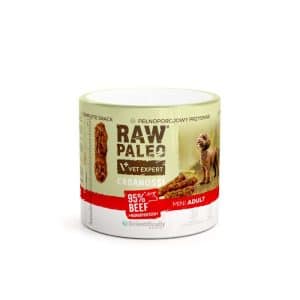 RAW PALEO Cabanossi Beef Mini 100g – пълноценно лакомство с наденица за кучета