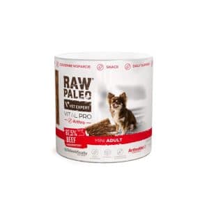 RAW PALEO Vital Pro Arthro Beef Mini 100g – хипоалергенно монопротеиново функционално лакомство