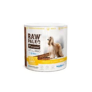 RAW PALEO Vital Pro Skin & Coat Turkey Medium Large 100g – хипоалергенно монопротеиново функционално лакомство