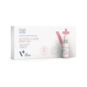 Vet Expert Atosis Spot-ON – За локално приложение, който подпомага възстановяването на кожната бариера и успокоява раздразненията.